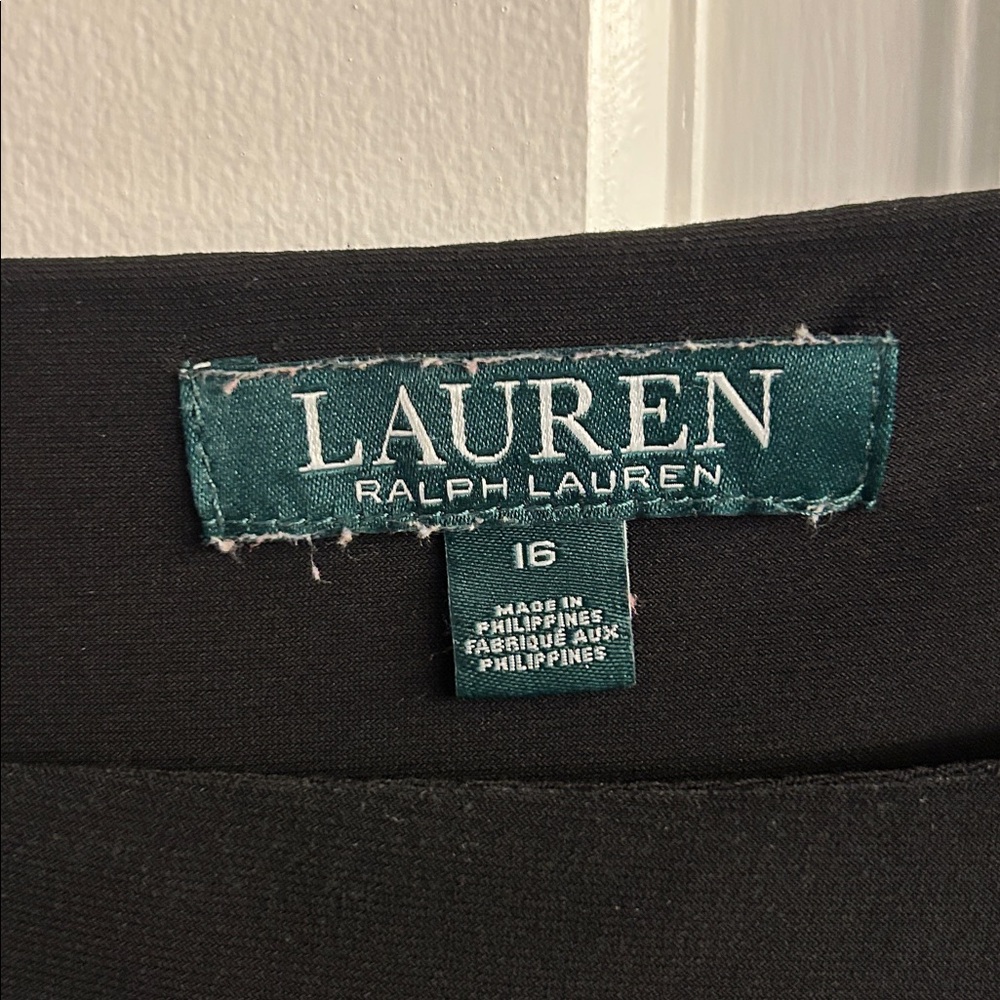 Lauren Ralph Lauren Black Dress with Red Floral Accents - Picture 2 of 3